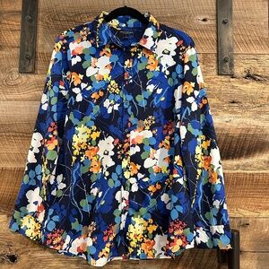EUC - Banana Republic - Dillon Shirt Blouse - Blue Floral - Large